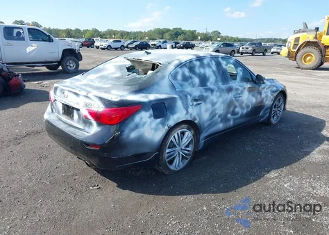 2014 Infiniti Q50 Hybrid Sport from USA, damaged, VIN JN1AV7AR1EM701144